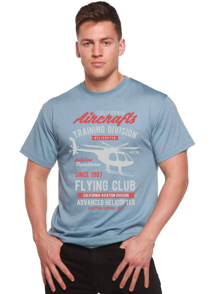 California Aircraft men's bamboo tshirt infinity blue