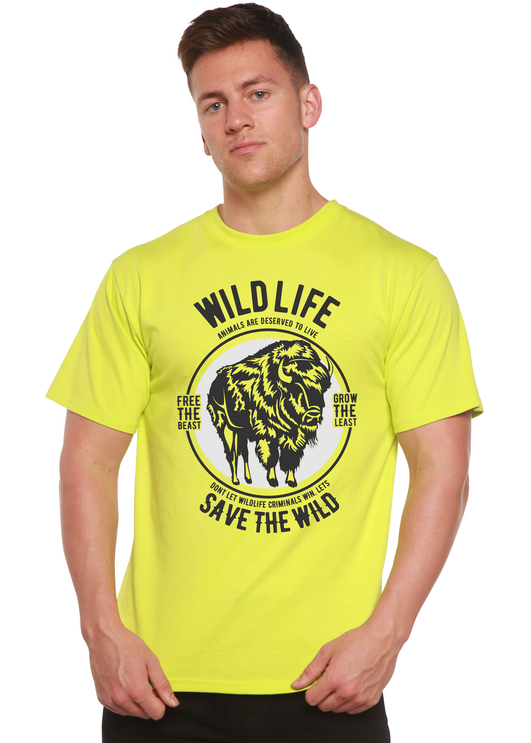 Wild Life men's bamboo tshirt lime punch
