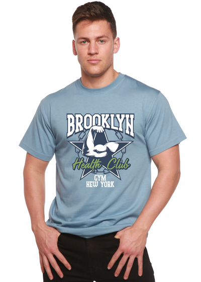 Brooklyn Health Club men's bamboo tshirt infinity blue