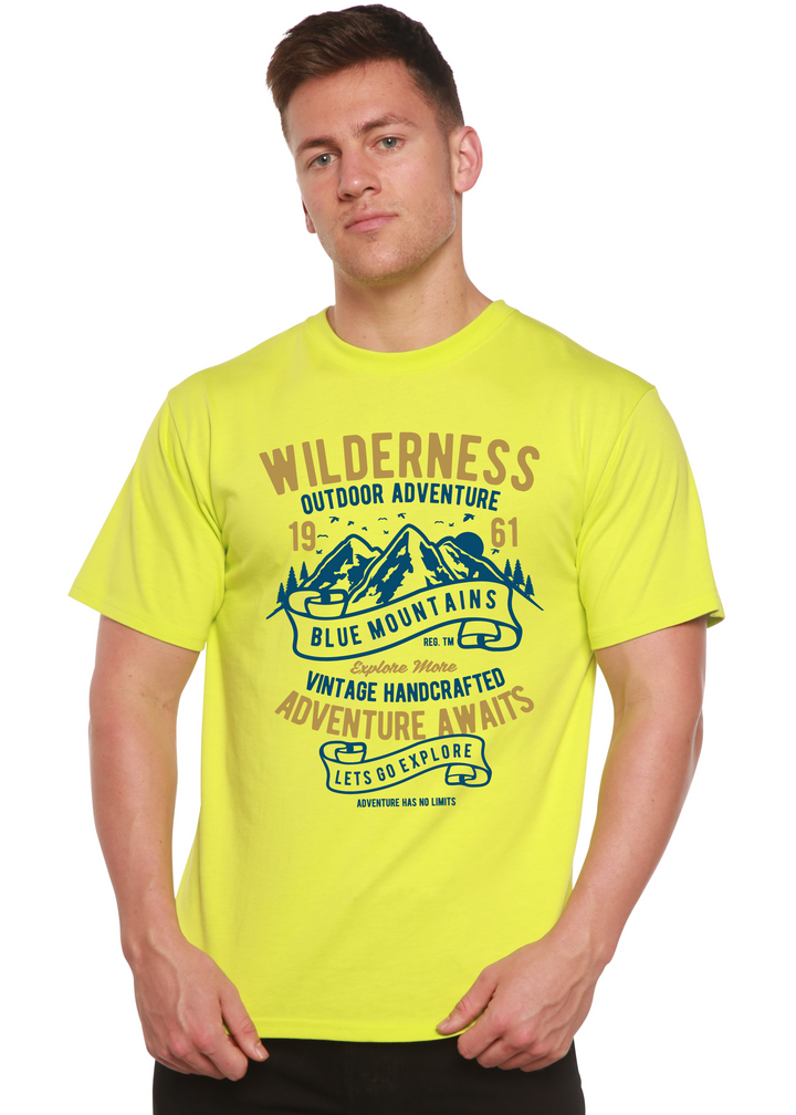 WILDERNESS men's bamboo tshirt lime punch