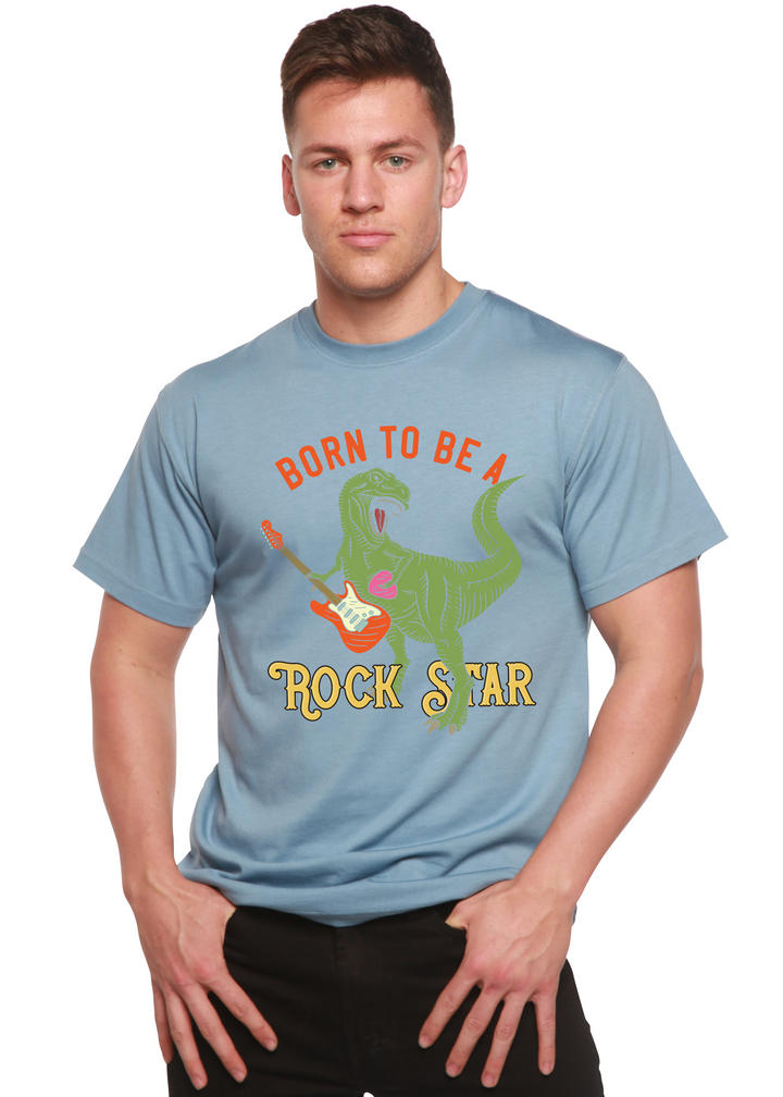 Born To Be A Rock Star men's bamboo tshirt infinity blue