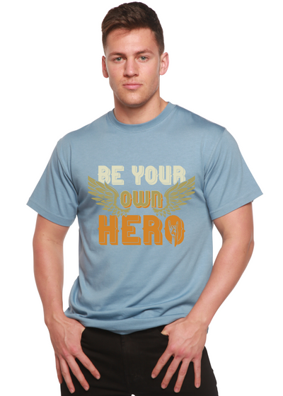 Be Your Own Hero men's bamboo tshirt infinity blue