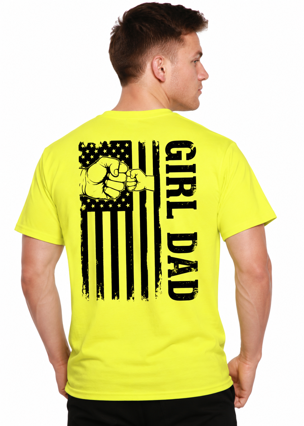 Girl Dad Flag Unisex Bamboo/Cotton Graphic T-Shirt