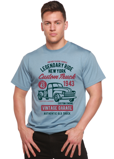 Legendary Ride custom Truck men's bamboo tshirt infinity blue
