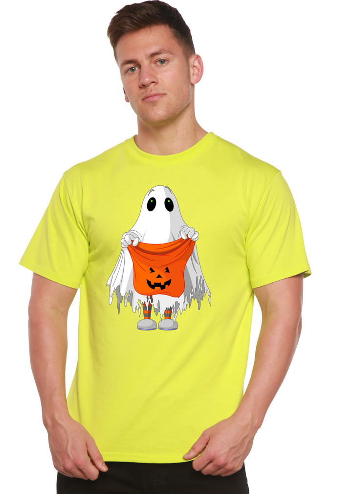 Boo Halloween Graphic Bamboo T-Shirt lime punch