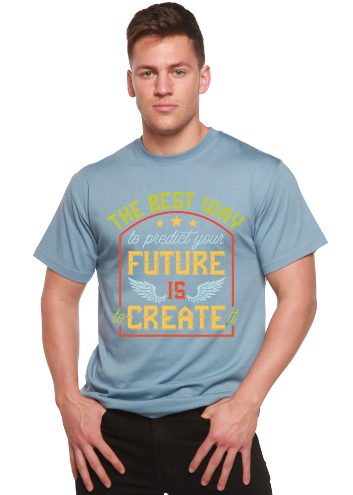 Future is Create men's bamboo tshirt infinity blue