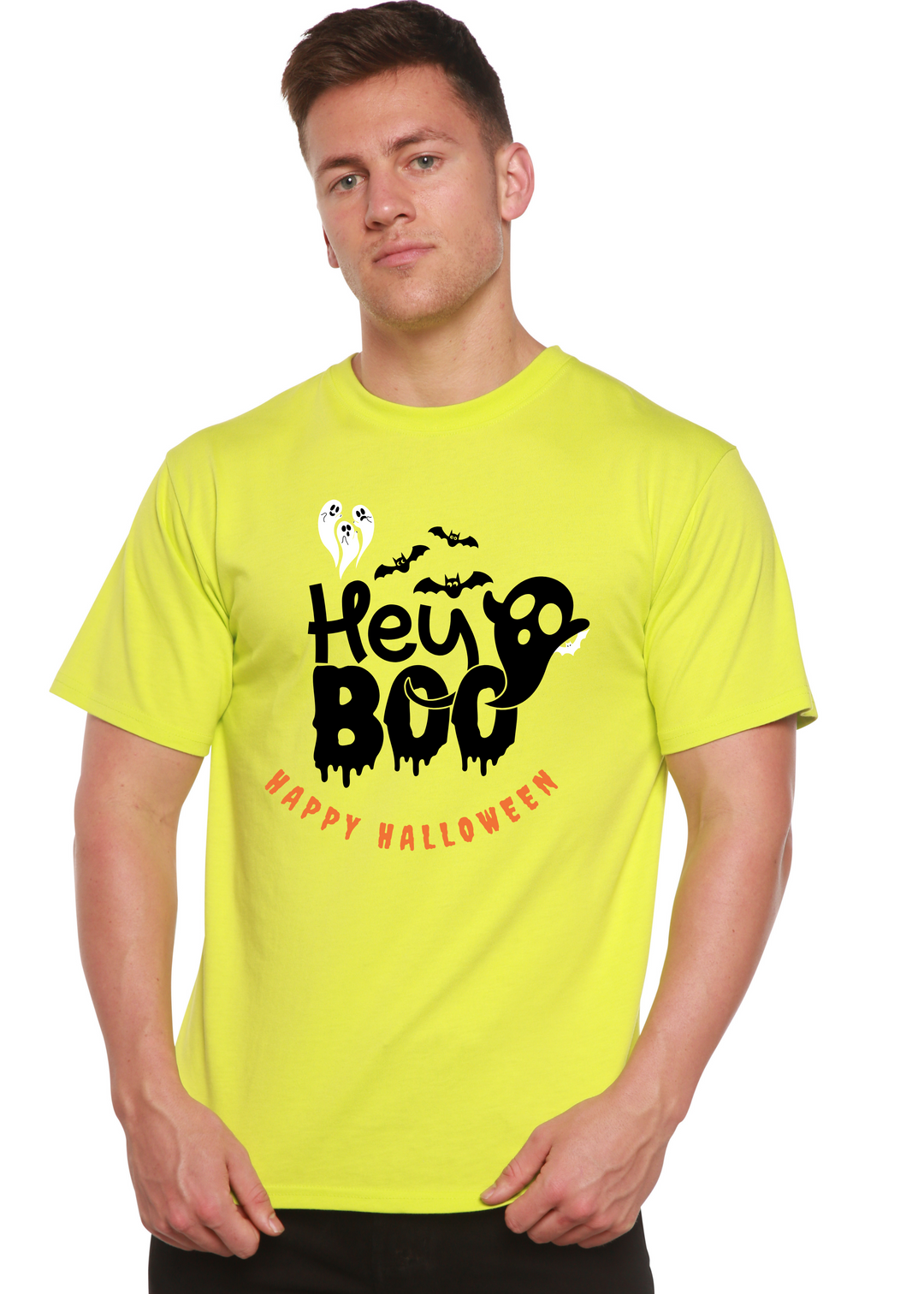 Hey Boo Graphic Bamboo T-Shirt lime punch