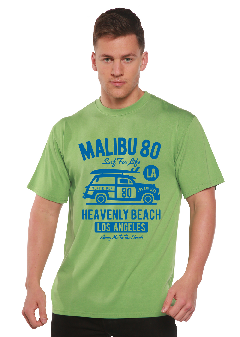 Malibu 80 men's bamboo tshirt green tea