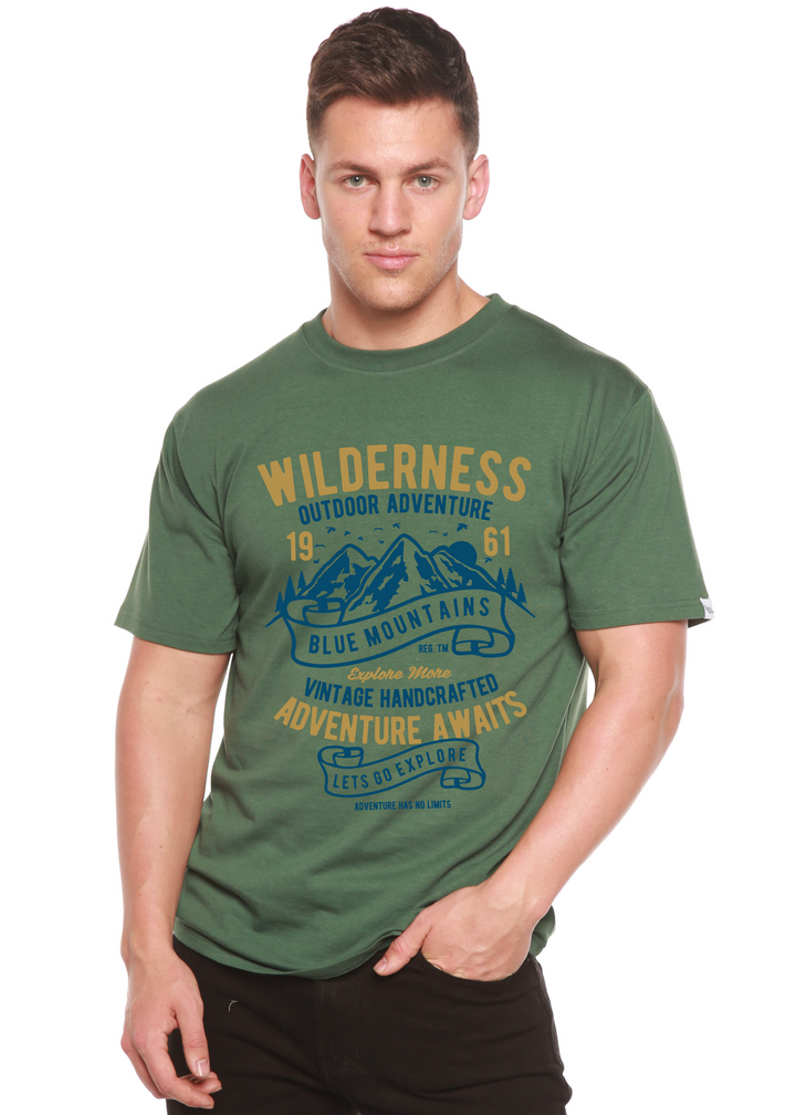 WILDERNESS men's bamboo tshirt pine green