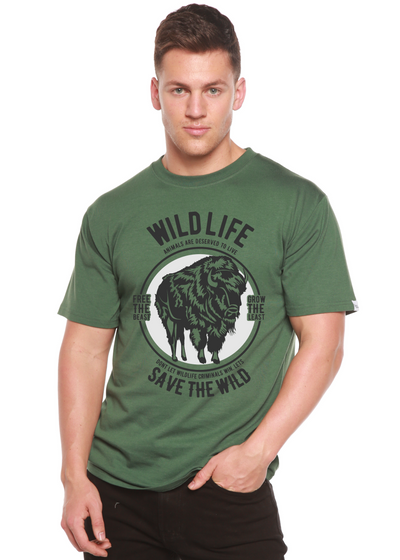 Wild Life men's bamboo tshirt pine green