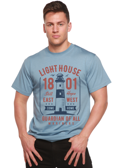 Light House men's bamboo tshirt infinity blue