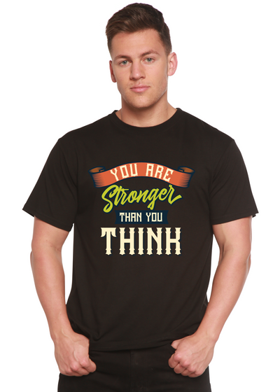 You Are Stronger Than You Think men's bamboo tshirt black