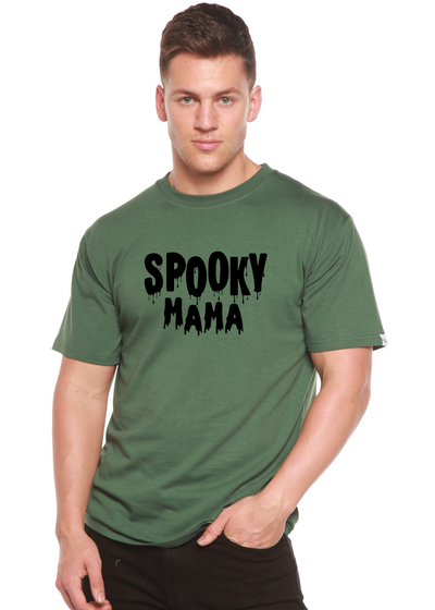 Spooky Mama Graphic Bamboo t-shirt pine green