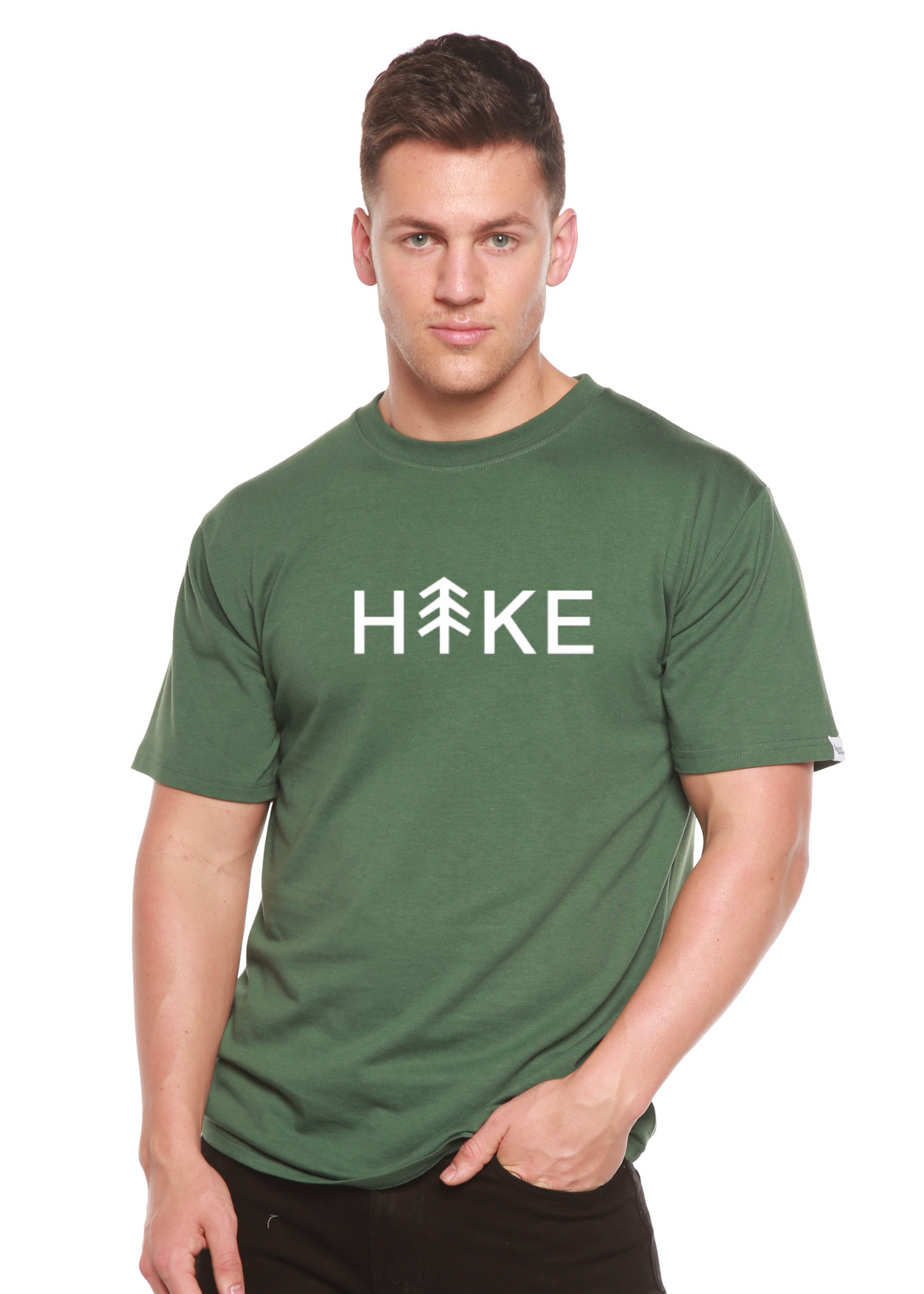 Hike Graphic Bamboo T-Shirt pine green