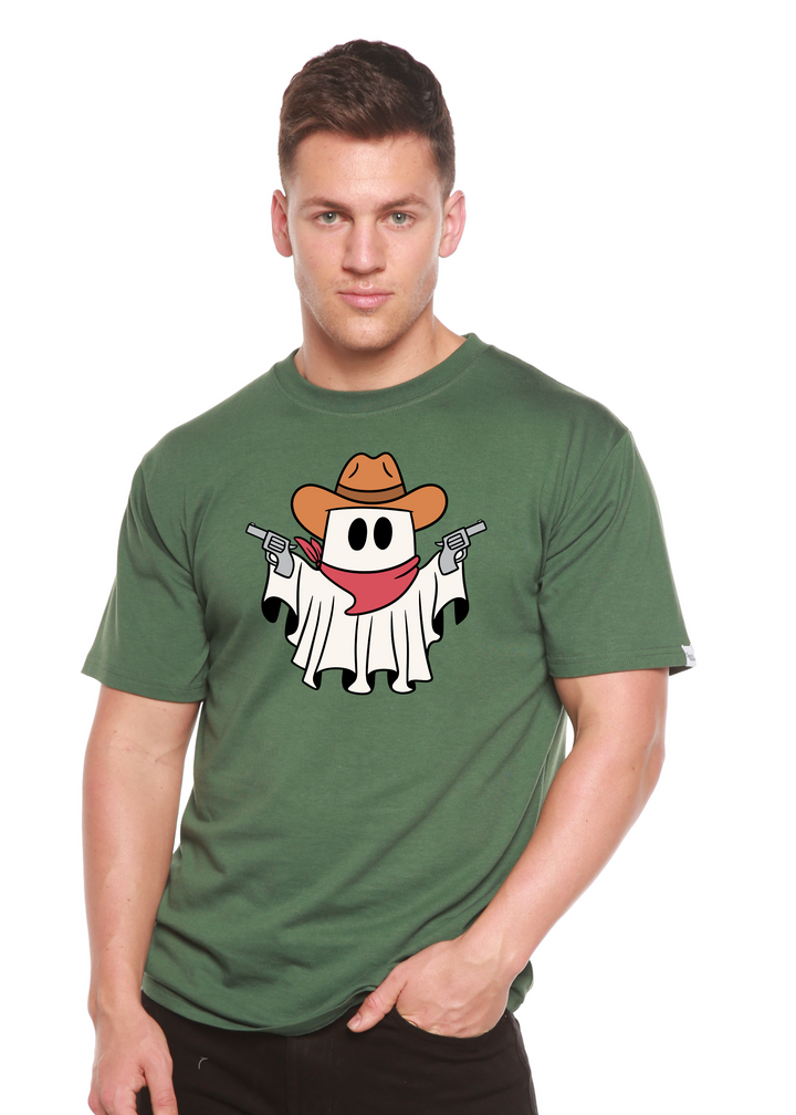 Cowboy Ghost Unisex Graphic Bamboo T-Shirt green tea