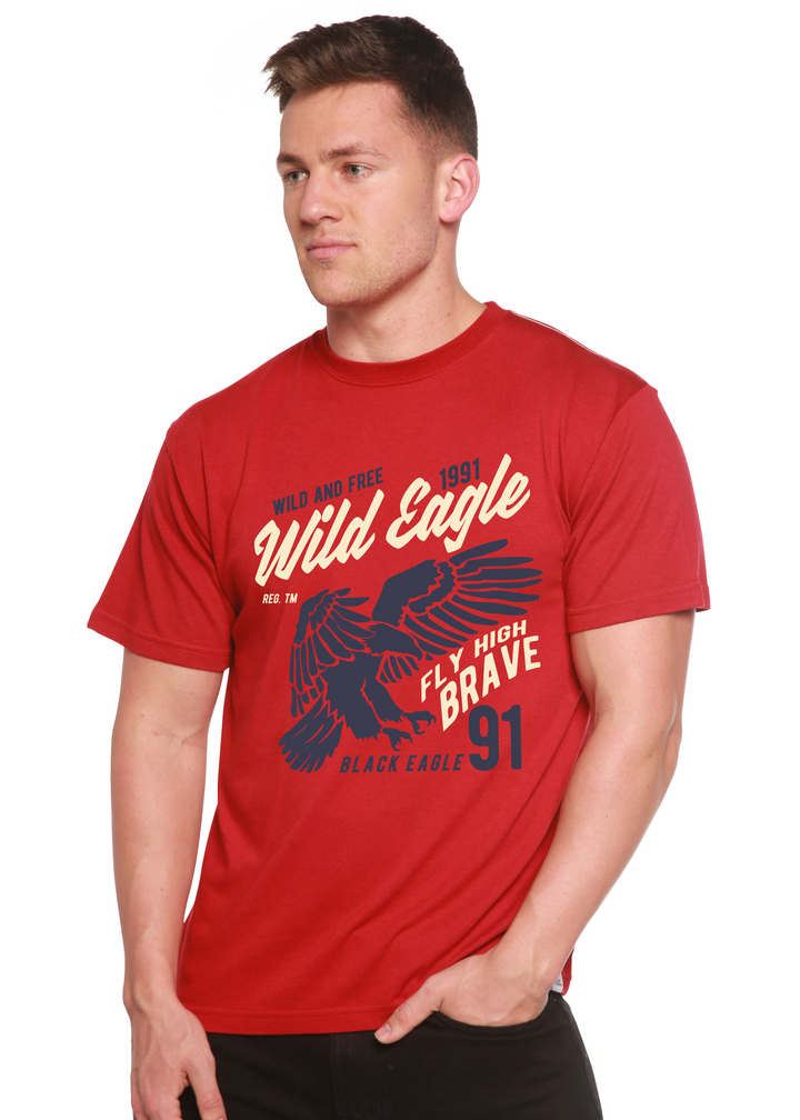 Wild Eagle men's bamboo tshirt pompeian red