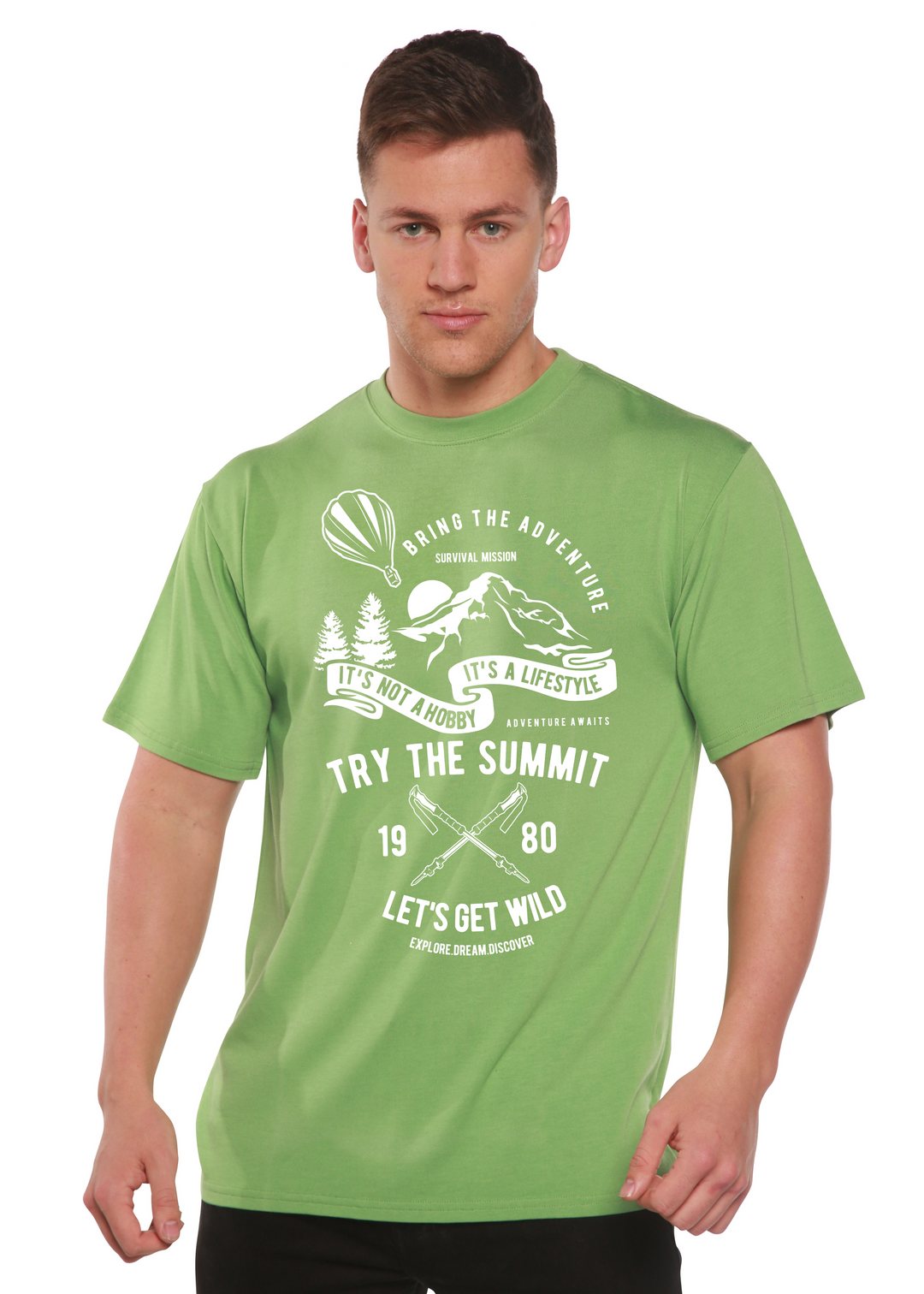 Try The Summit men's bamboo tshirt green tea