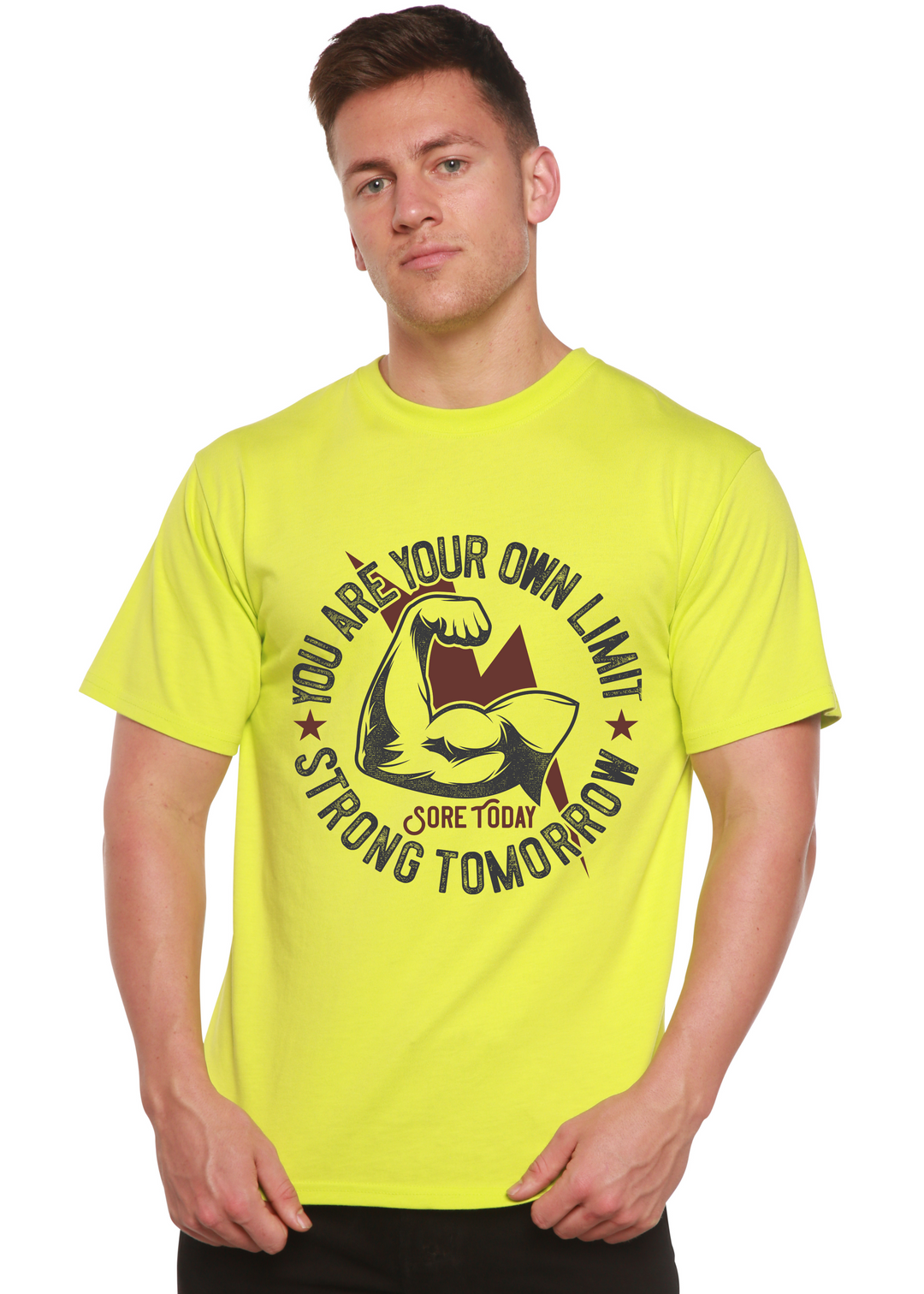 Strong Tomorrow men's bamboo tshirt lime punch