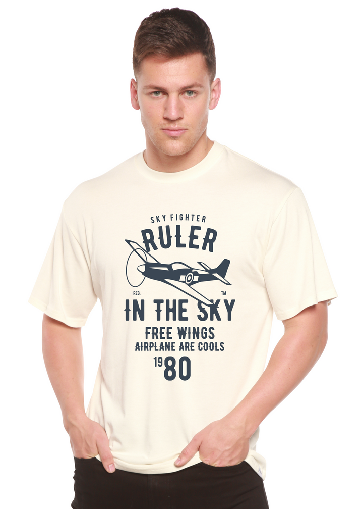 Ruler In The Sky men's bamboo tshirt white
