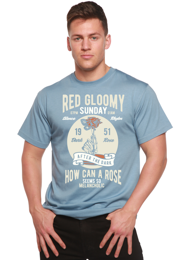 Red Gloomy men's bamboo tshirt infinity blue