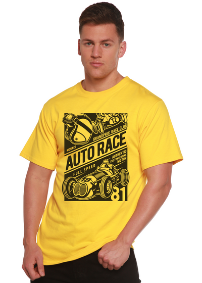 Auto Race men's bamboo tshirt lemon chrome