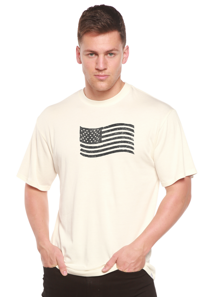 American Flag Men's Bamboo Short Sleeve Graphic T-Shirt