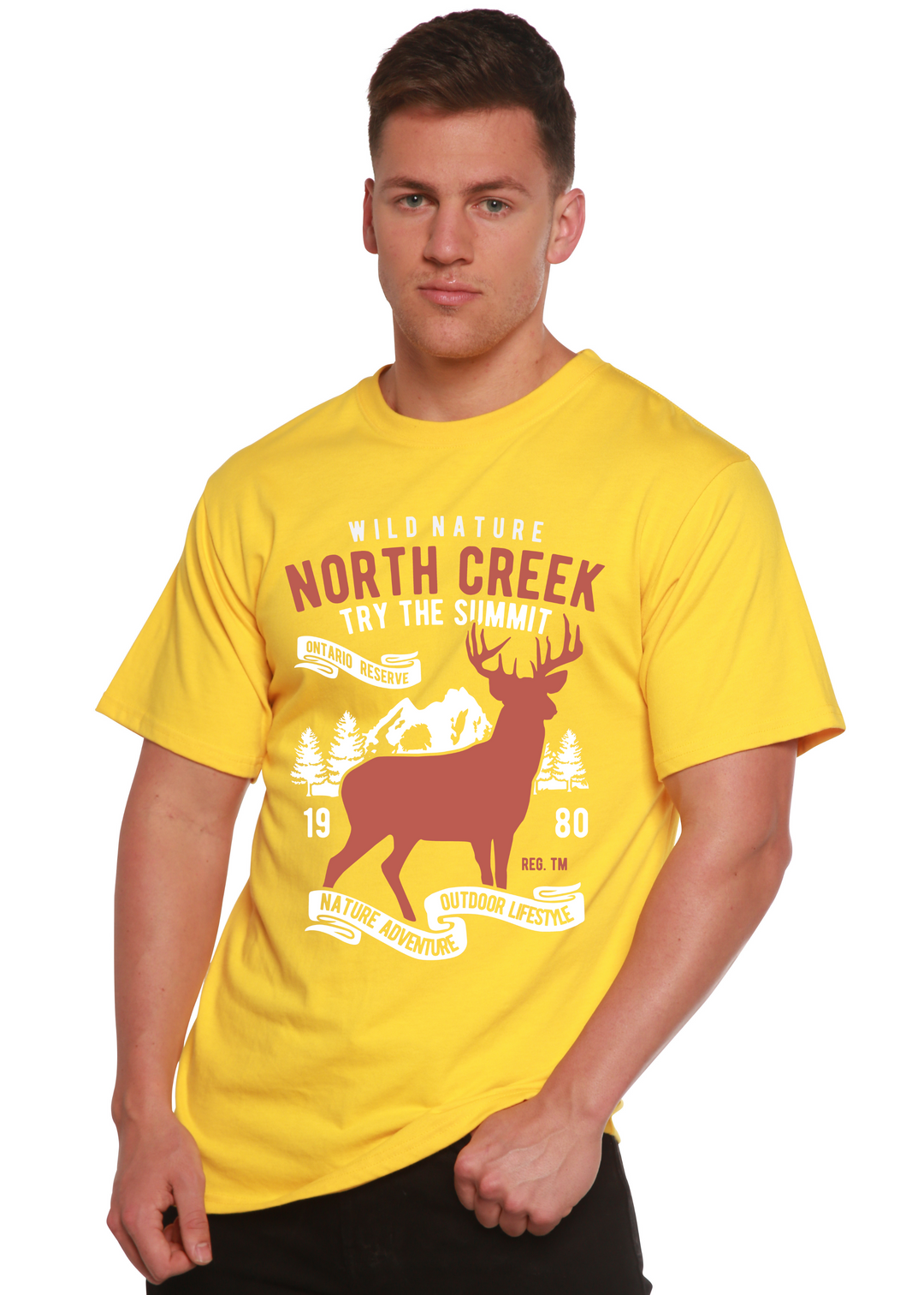 North Creek men's bamboo tshirt lemon chrome