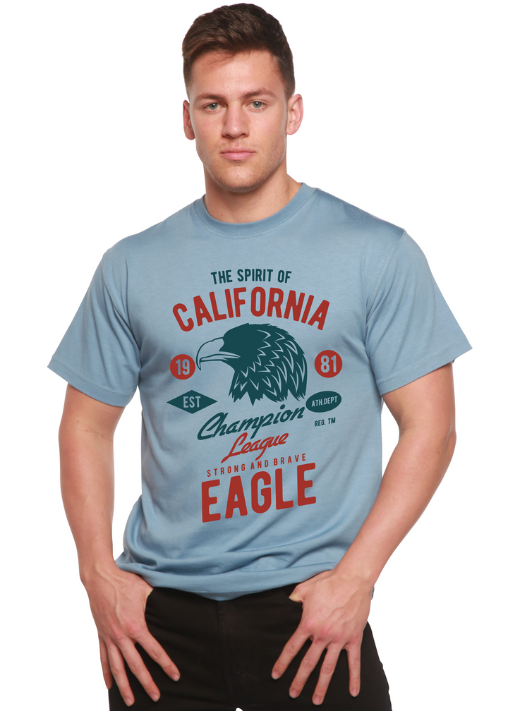 The Spirit of california men's bamboo tshirt infinity blue