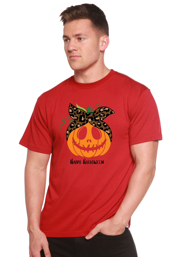 Happy Halloween Graphic Bamboo T-Shirt pompeian red