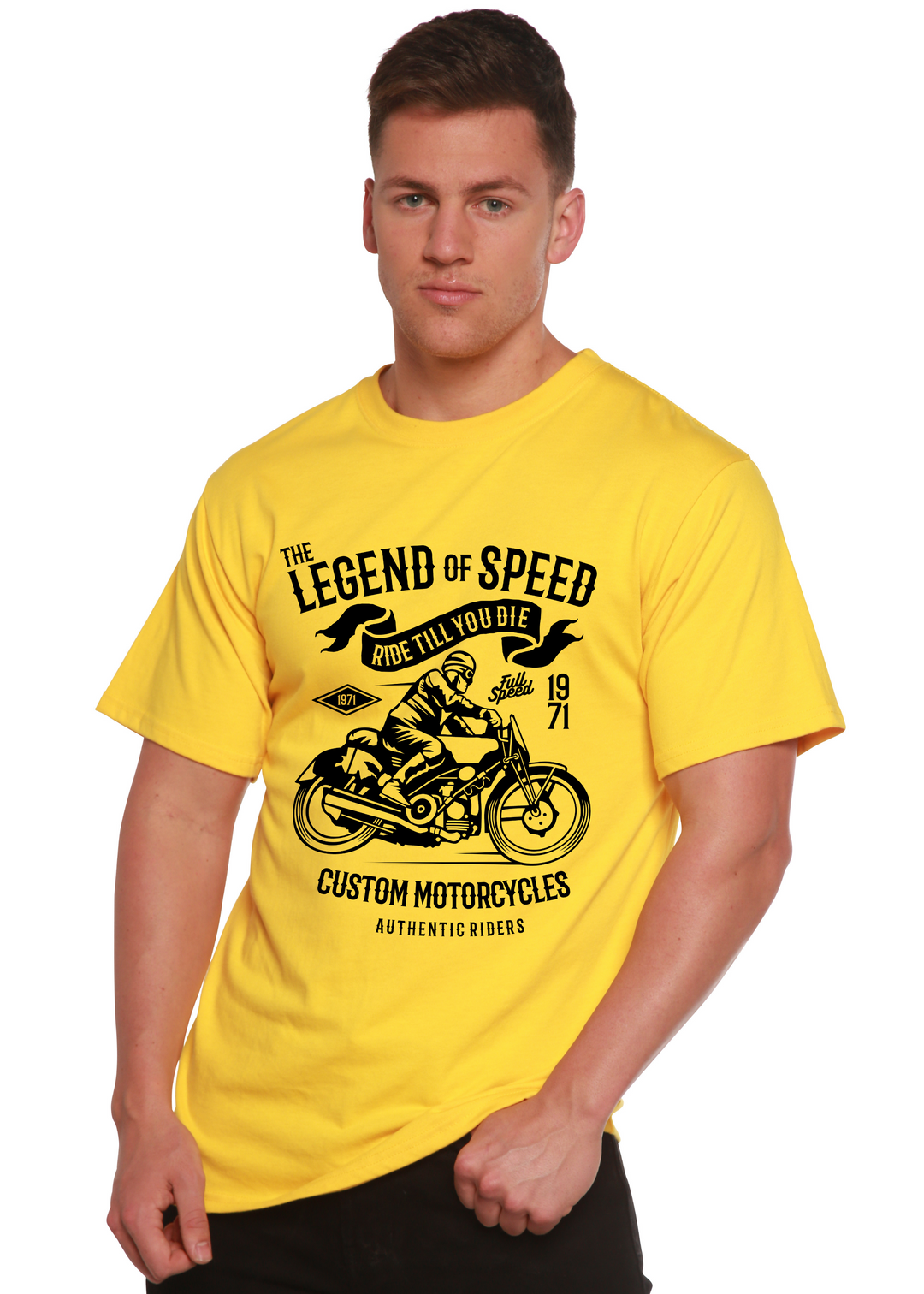 The Legend of Speed men's bamboo tshirt lemon chrome