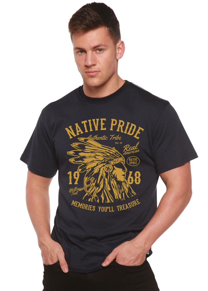 Native Pride men's bamboo tshirt navy blue