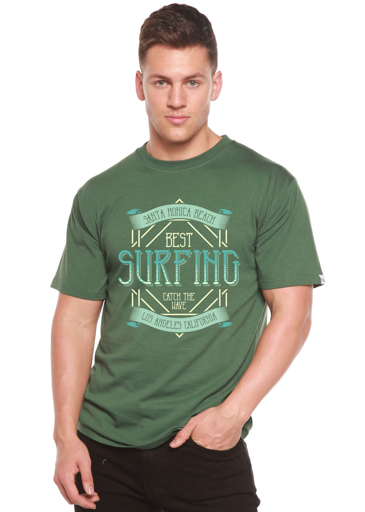 Best Surfing men's bamboo tshirt pine green