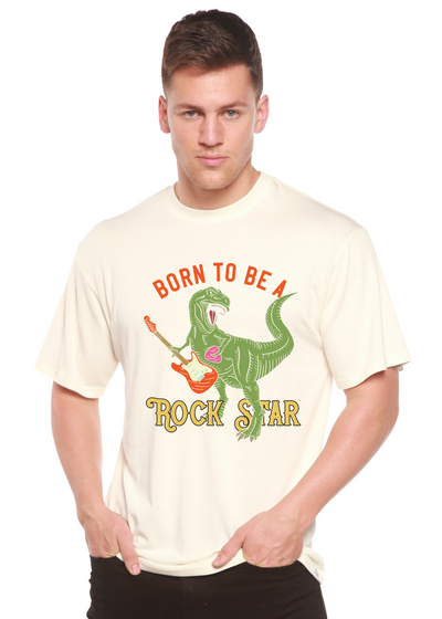 Born To Be A Rock Star men's bamboo tshirt white