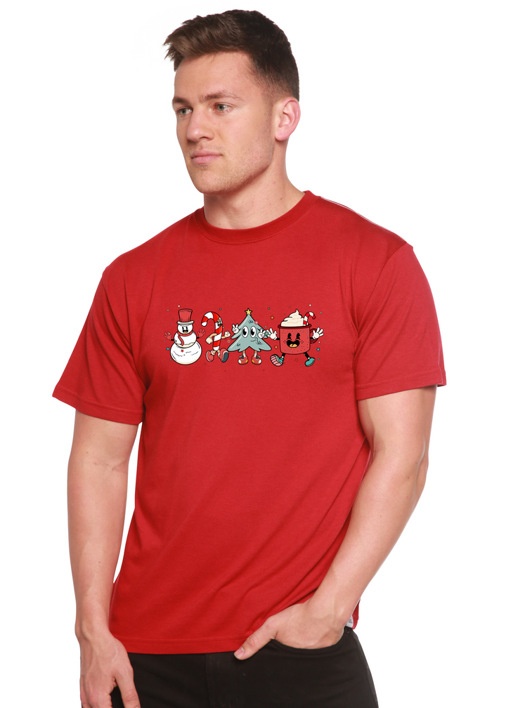 Happy Christmas Month Unisex Graphic Bamboo T-Shirt pompeian red