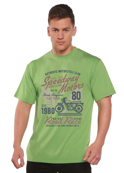 Speedway Motor men's bamboo tshirt green tea