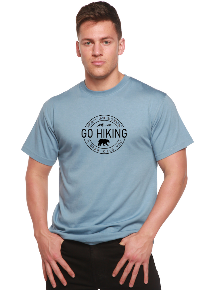 Go Hiking Graphic Bamboo T-Shirt infinity blue