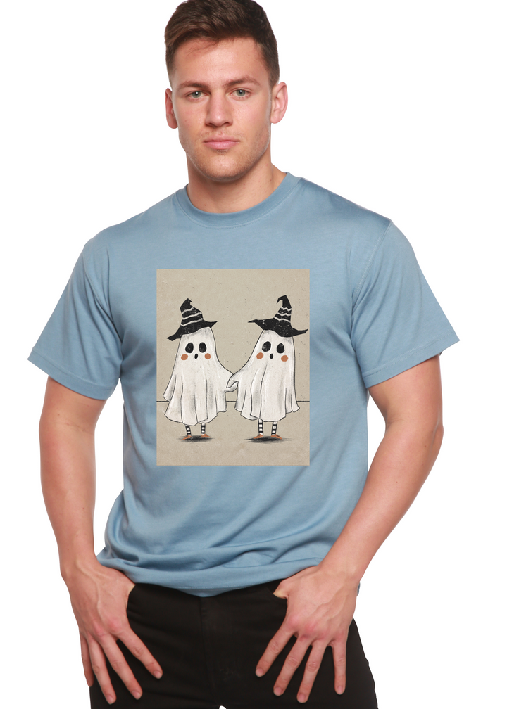 Cute Ghost Graphic Bamboo T-Shirt infinity blue