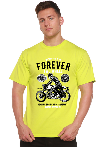 Forever Two Wheel men's bamboo tshirt lime punch