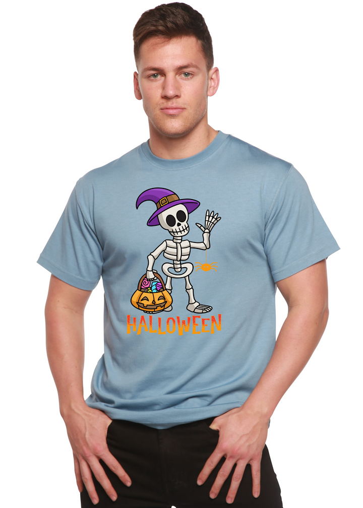 Happy Halloween Unisex Graphic Bamboo T-Shirt infinity blue