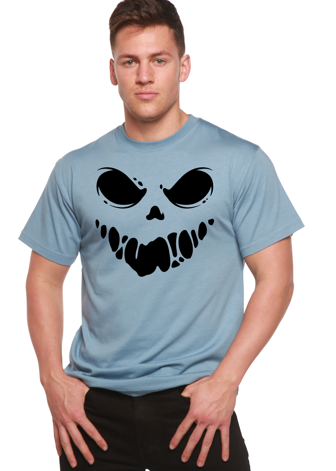Halloween Boo Graphic Bamboo T-Shirt infinity blue