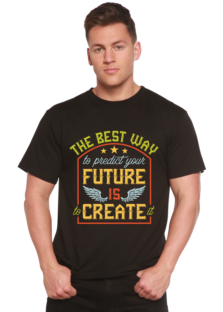 Future is Create men's bamboo tshirt black