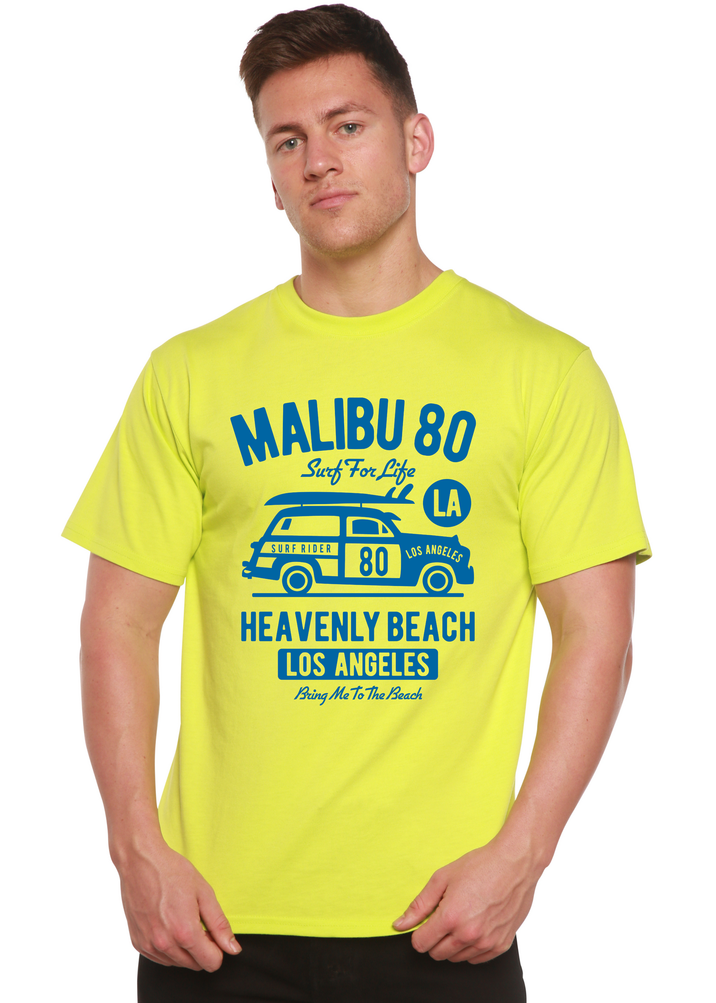 Malibu 80 men's bamboo tshirt lime punch