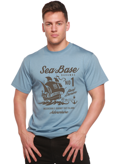 Sea Base men's bamboo tshirt infinity blue