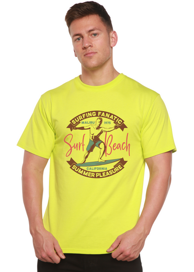Surf Beach men's bamboo tshirt lime punch