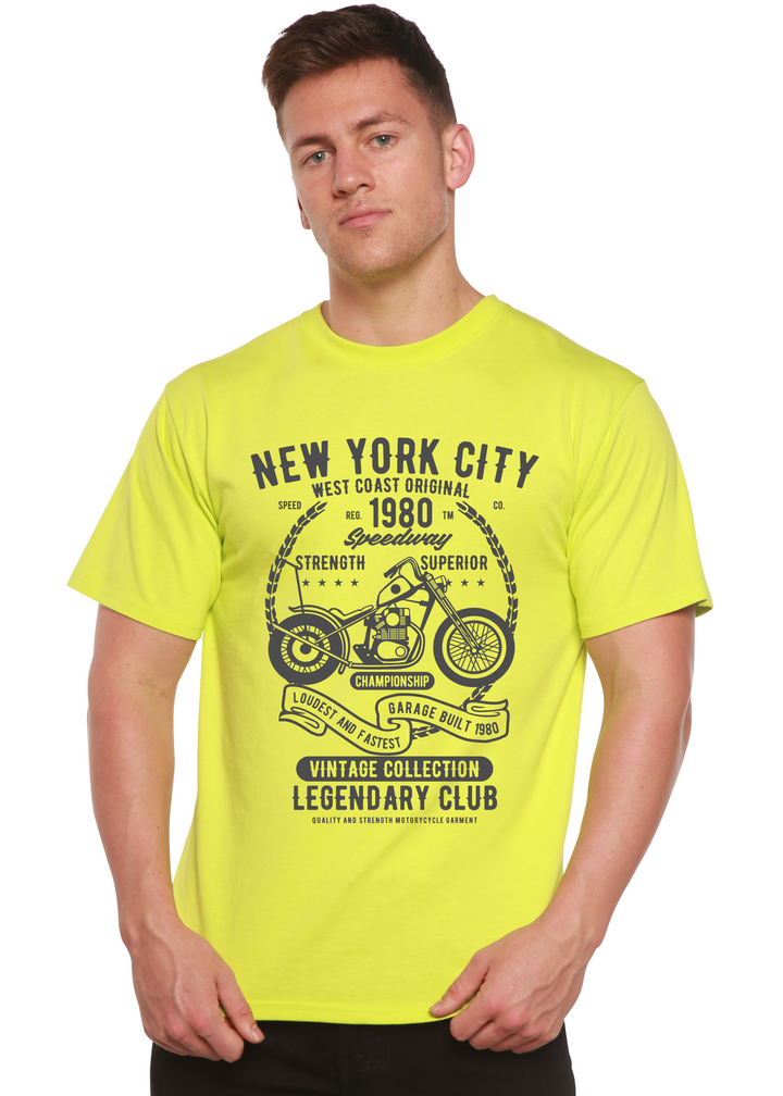 New York City men's bamboo tshirt lime punch