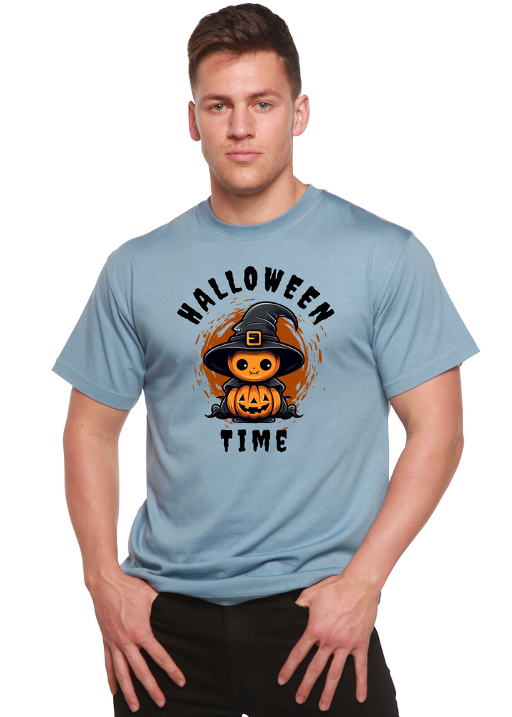 Halloween Time Unisex Graphic Bamboo T-Shirt infinity blue