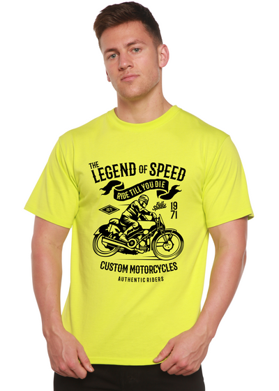 The Legend of Speed men's bamboo tshirt lime punch