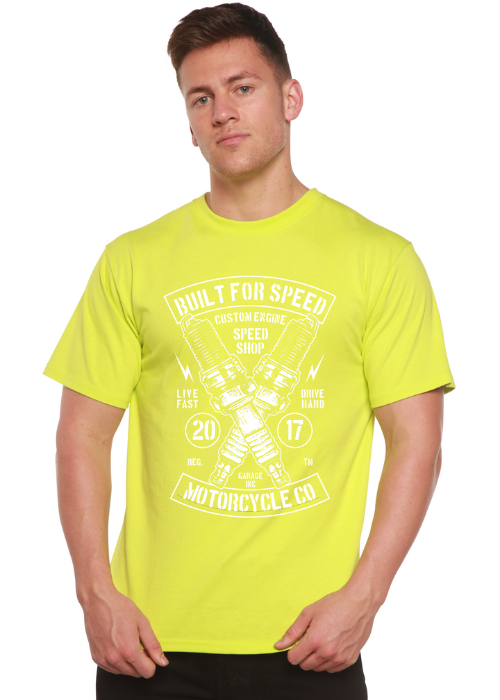 Built For Speed men's bamboo tshirt lime punch
