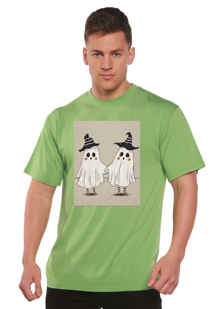 Cute Ghost Graphic Bamboo T-Shirt green tea