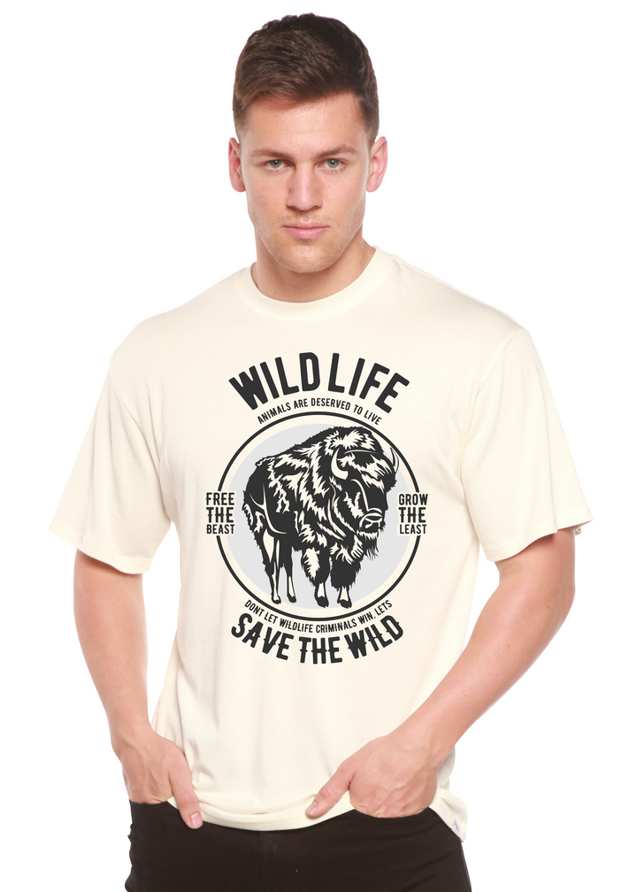 Wild Life men's bamboo tshirt white